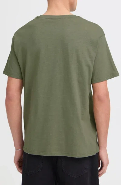 Solid ! Durant  Cotton Pocket T-shirt In Green