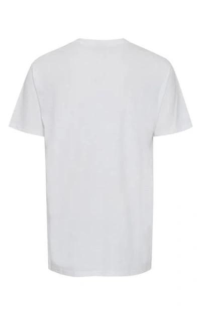 Solid ! Durant  Cotton Pocket T-shirt In White