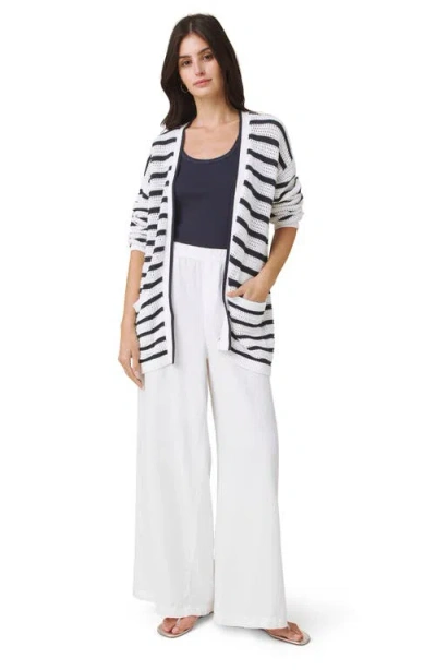 Splendid Beckham Stripe Open Cardigan In Multi