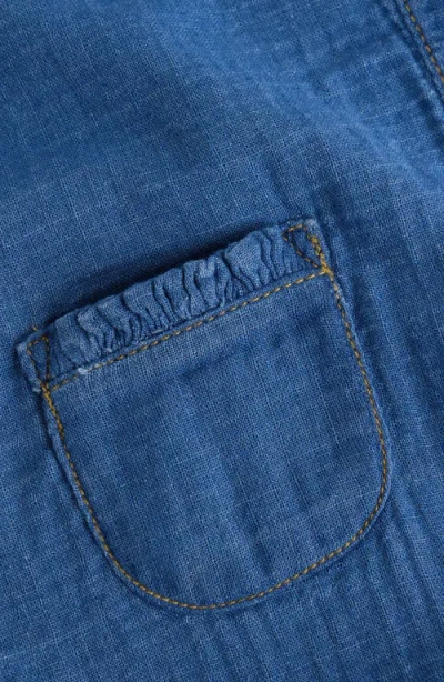 Next Denim Frill Romper In Blue