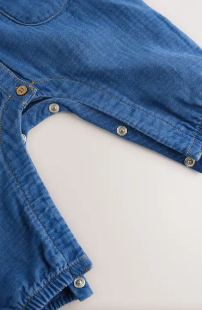 Next Denim Frill Romper In Blue