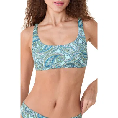Andie The Devon Bikini Top In Blue