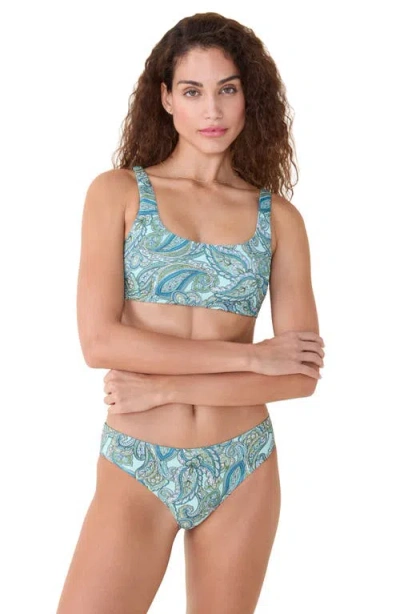 Andie The Devon Bikini Top In Blue