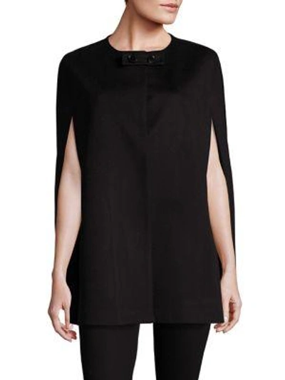 Shop Saks Fifth Avenue Collection Anna Wool Cape In Black