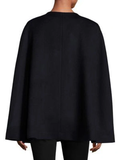 Shop Saks Fifth Avenue Collection Anna Wool Cape In Black