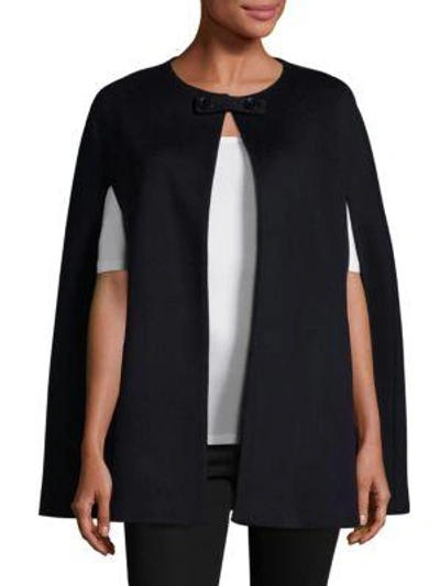 Shop Saks Fifth Avenue Collection Anna Wool Cape In Navy