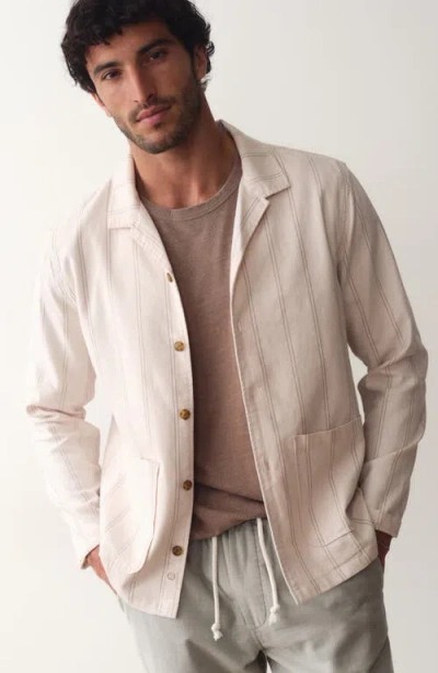 Marine Layer Sergio Hemp Blend Overshirt In Multi