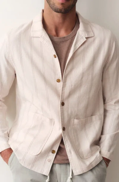 Marine Layer Sergio Hemp Blend Overshirt In Multi