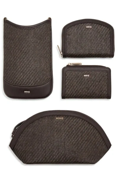 Mango Medium Zip Wallet In Brown