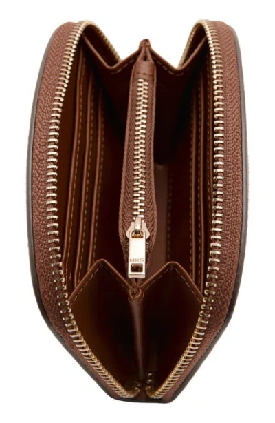 Mango Medium Zip Wallet In Brown