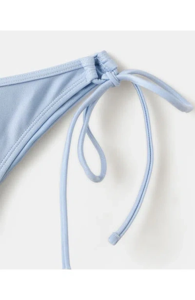 Mango Tie Side Bikini Bottoms In Blue