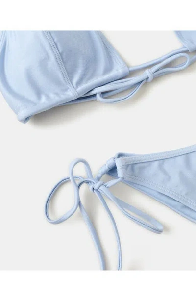 Mango Tie Side Bikini Bottoms In Blue