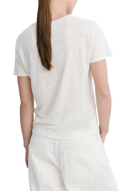 Mango Linen Top In White