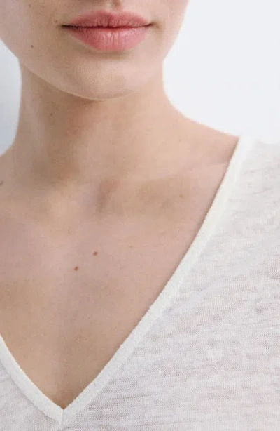 Mango Linen Top In White