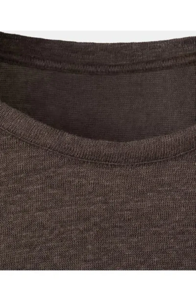 Mango Linen T-shirt In Brown