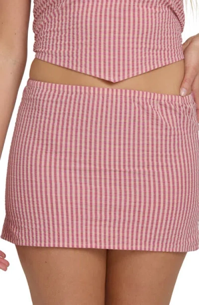 Billabong So Stripe Cotton Micro Miniskirt In Multi