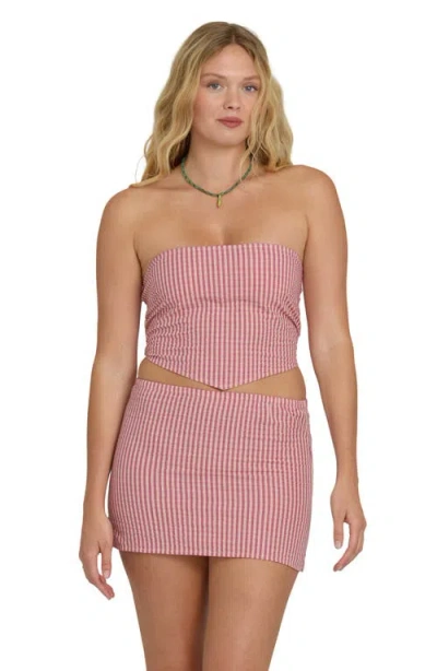 Billabong So Stripe Cotton Micro Miniskirt In Multi