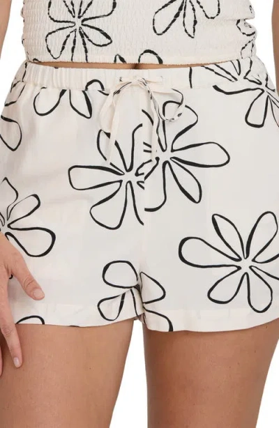 Billabong Wanderer Floral Drawstring Shorts In Multi