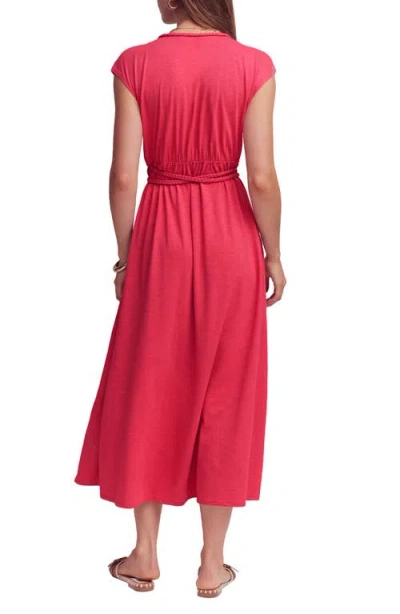 Boden Heidi Ruched Jersey Midi Dress In Pink
