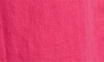 Frank & Eileen Patch Pocket Pull-on Linen Wide Leg Pants In Red