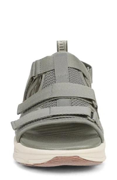 Ryka Devotion Max T Strap Sandal In Gray