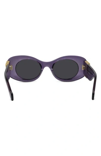 Loewe Anagram 49mm Small Rectangular Sunglasses In Purple