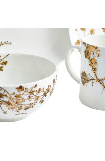 Vera Wang Jardin 4-piece Bone China Dinnerware Set In Multi
