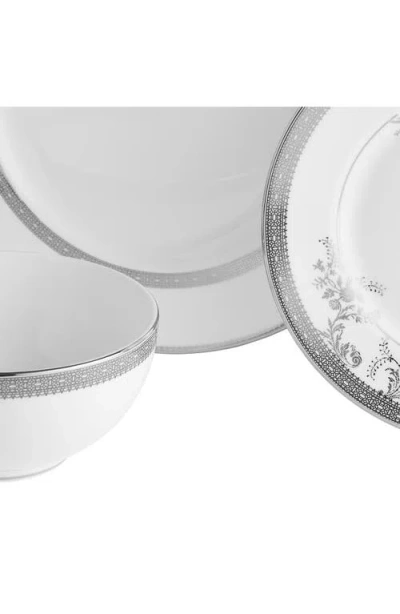 Vera Wang Lace Bone China 3-piece Dinnerware Set In Silver