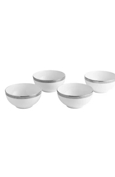 Vera Wang Lace Bone China 3-piece Dinnerware Set In Silver
