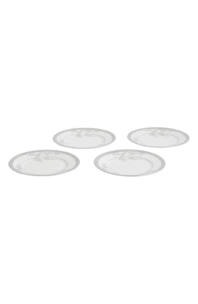 Vera Wang Lace Bone China 3-piece Dinnerware Set In Silver