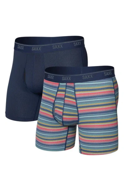Saxx Assorted 2-pack Quest Quick Dry Mesh Boxer Briefs In Multi