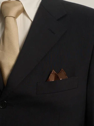 Lost Pattern Checkerboard Pocket Square In Brown