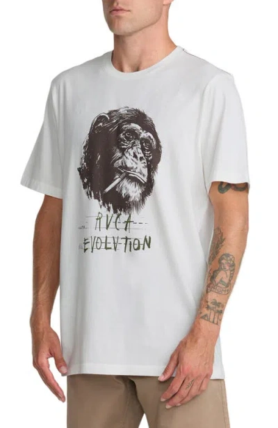 Rvca Evolution Graphic T-shirt In White