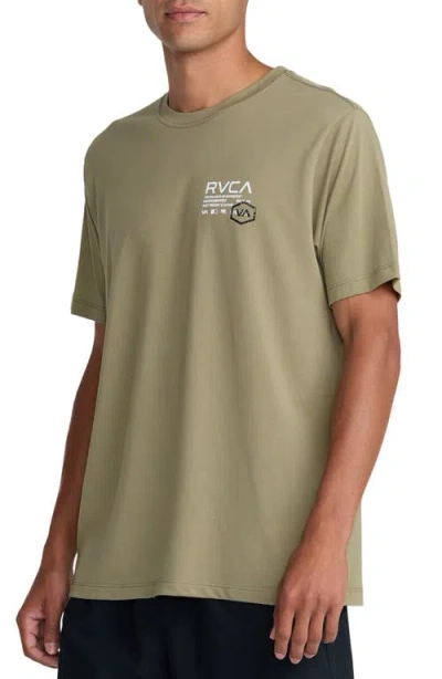 Rvca Hex Over Performance Graphic T-shirt In Green