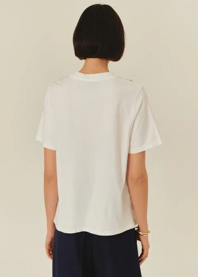 Exquise Elise Modern Luxe Accent Tee In White