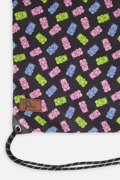 Deux Par Deux Gummy Bears Lightweight Durable Drawstring Bag In Multi
