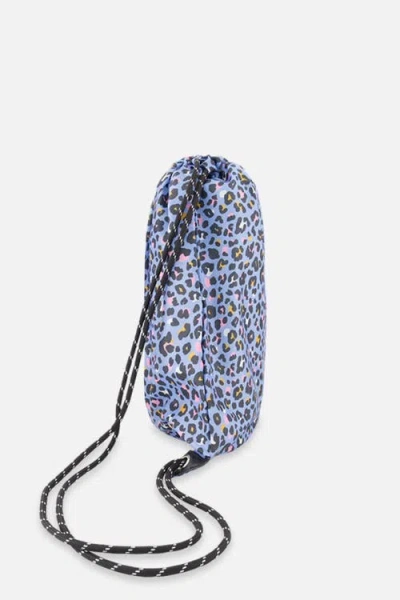 Deux Par Deux Leopard Practical Lightweight Spacious Drawstring Bag In Multi