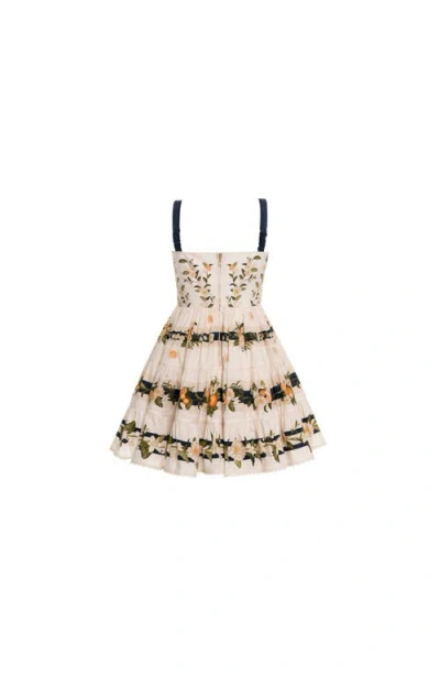 Agua By Agua Bendita Lima Valle Floral-print Tiered Mini Dress In Multi