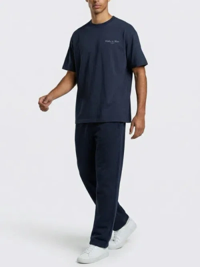 Walker & Hunt Oversized Crew Tee In Black