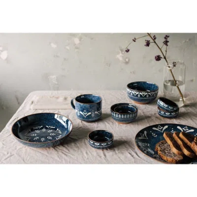 Danica Brands Nightbloom Appetizer Plate In Blue