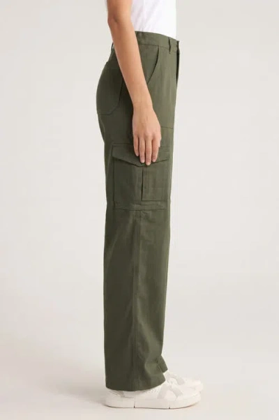Solomon & Sage Button Down Satin Silk Shirt In Green