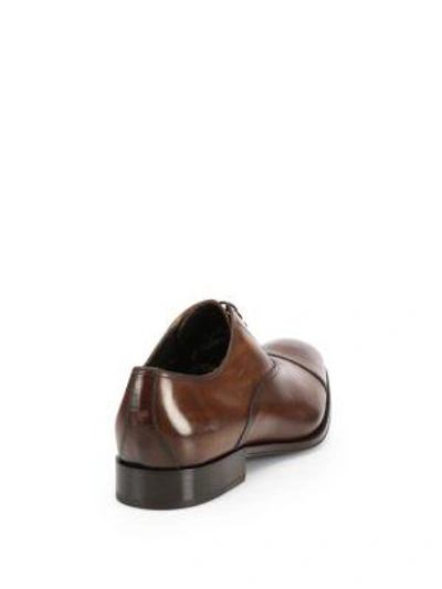 Shop To Boot New York Men's Aidan Leather Cap Toe Oxfords In Brown