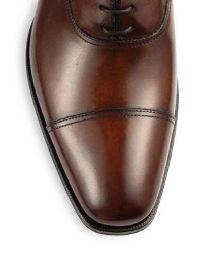 Shop To Boot New York Men's Aidan Leather Cap Toe Oxfords In Brown