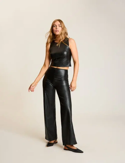 Commando Faux Leather Shell Top In Black