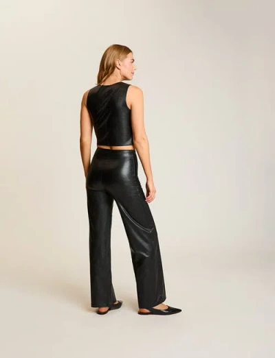 Commando Faux Leather Shell Top In Black