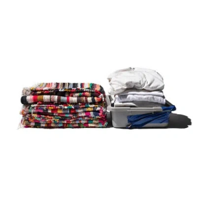 Puebco Scrap Fabric Rug In Multi