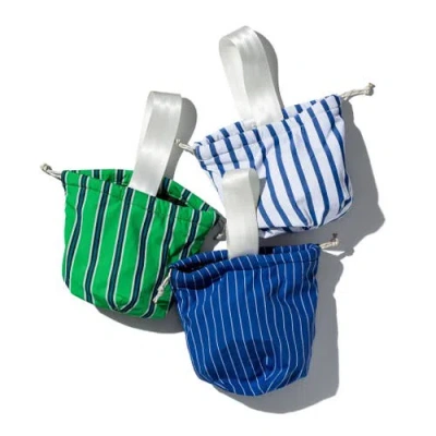 Puebco Shirt Fabric Drawstring Bag In Blue