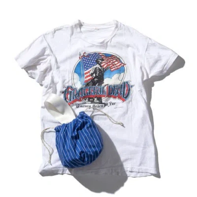 Puebco Shirt Fabric Drawstring Bag In Blue