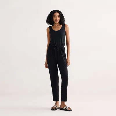Reistor Relaxed Drawstring Jumpsuit In Black