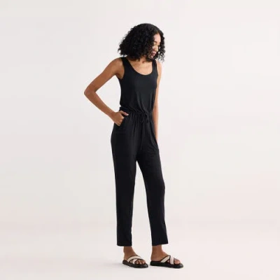 Reistor Relaxed Drawstring Jumpsuit In Black